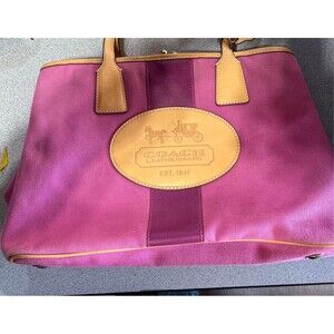 COACH Hampton Archive 10th Anniversary PINK Shoulder Bag Purse 14x9 EUC